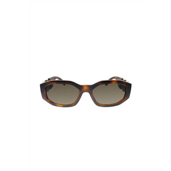 NEW VERSACE geometric plastic sunglasses with brown lens in havana - Picture 1 of 3